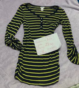 Striped Long Sleeve dress 32-34