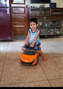 Orange Ride-On Toy Car