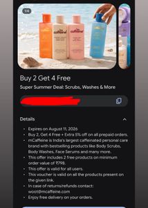 mCaffeine Skincare Set - Buy 2 Get 4 Free
