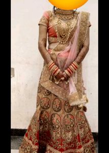 Stunning Red & Gold Lehenga Choli