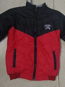 Red &amp; Black Puffer Jacket