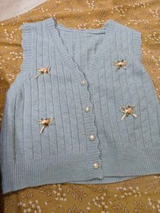 Korean Flora Knit Vest(New)