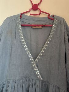 Elegant  Kurta with Mirror Work