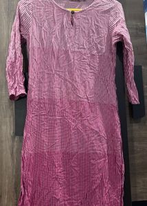 Pink Striped Kurta