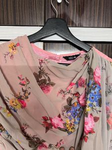 super flare long frock with attached dupatta