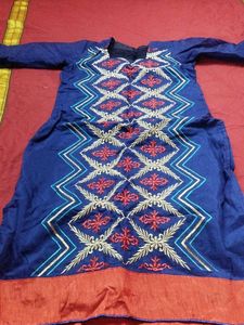 Embroidered Blue Kurta