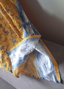 Bohemian Yellow Floral Print Kaftan Dress