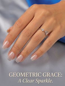 Beautiful Triangle Crystal Ring