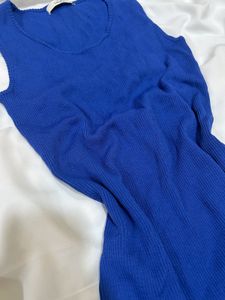 Blue Sleeveless bodycon Dress
