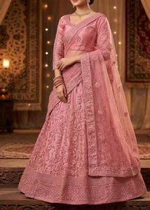 elegant wedding pink lehnga choli