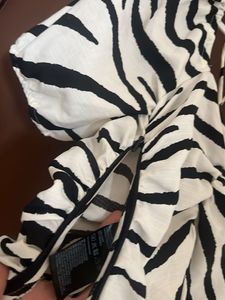 Stylish Zebra Print Ruched Top