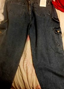Women's New Wide Leg Cargo Denims