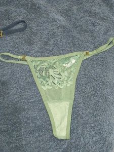 Lace Trim Thong Panty Combo