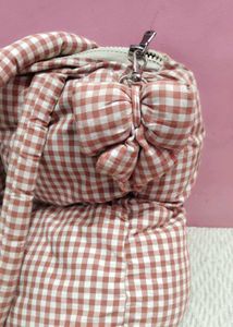 Cute Gingham puffer tote Bag