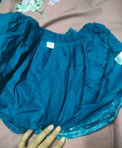 Sparkling Teal Sequin Skirt