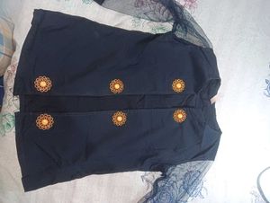 Elegant navy blue jacket with Embellishments
