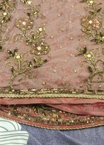 pure crap bridal designer Embroidered sare
