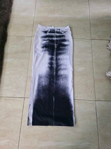 Unique Abstract Print Maxi Skirt