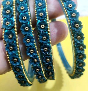 Teal Floral Bangle Set✨ Stunning 💫