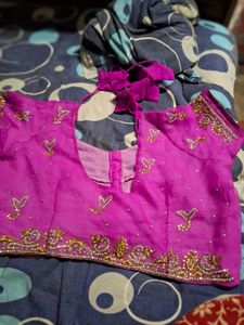 Elegant Purple Embellished Saree