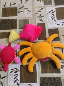 Cute Plush Toy Set - Fish, Turtle, Crab (handmade)