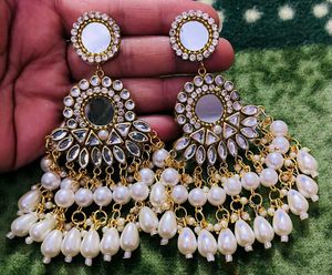 Woman Fancy Party Wear Havey Long Size Earrings