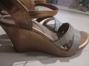 Sparkly Wedge Heels .