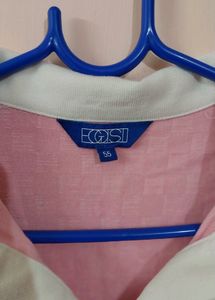 Pink &amp; White Checked Tshirt