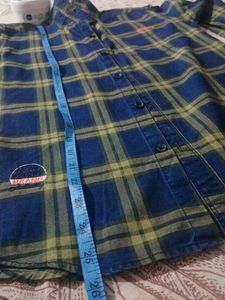 Checked Blue Flannel Shirt