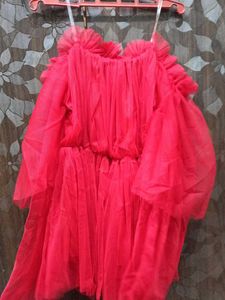 Women's Ruffled Tulle Dress