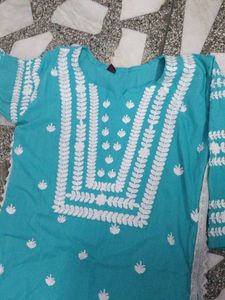 Blue Chikankari Kurta