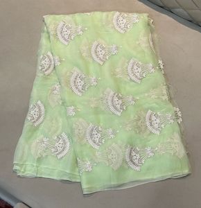 Dress Material Light Green Embroidered