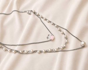 Layered Pearl &amp; Charm Necklace