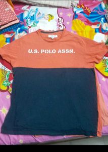 U.S. Polo Assn. Men's Orange T-Shirt