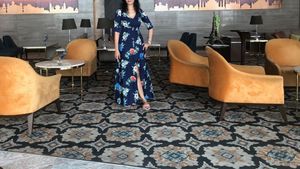 Navy Floral Maxi Dress