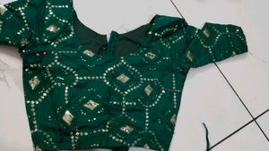 Green Embellished Lehenga Skirt