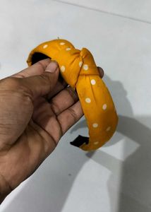 women hair band yellow colour