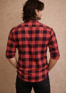 Men’s Red &amp; Black Checkered Casual Shirt