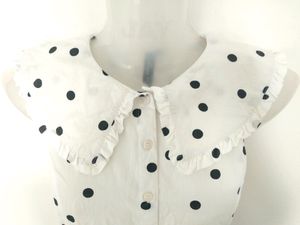 Influence Peter Pan Collar Cami In White Polka Dot