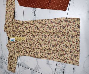 Floral Print Kurta Set with Pants &amp; Dupatta 3XL