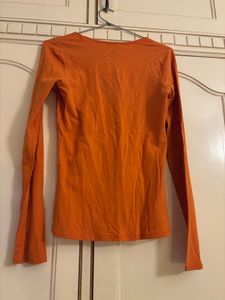 promod Chic Orange Long Sleeve T-Shirt