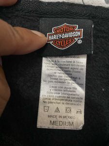 vintage Harley Davidson skull logo Zip-Up Hoodie