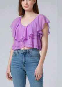 Layered Ruffle Crop Top