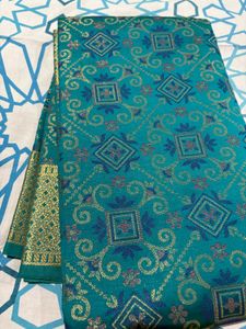 Beautiful Teal Patola Silk Saree