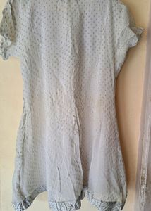 White Kurti Short Pattern