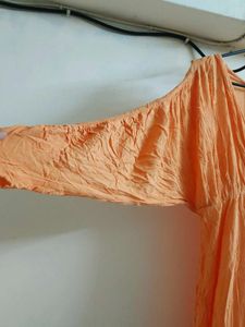Asos V-Neck Wrap Orange Maxi Dress