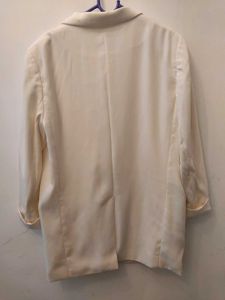 Cream Single Button Blazer