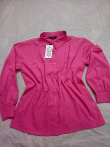 SHEIN BRAND SALE🎊 Pink Shirt Loose Fit