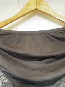 Lace Trimmed Black Briefs