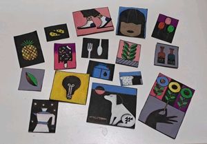 Handpainted Stickers (Set Of 10)
